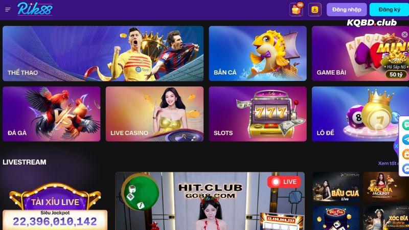 Sản phẩm trò chơi phong phú tại nhà cái